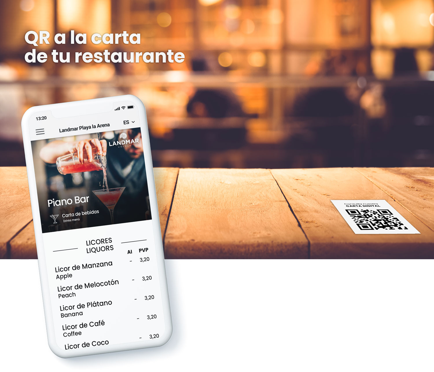 Carta Digital para restaurantes mediante código QR