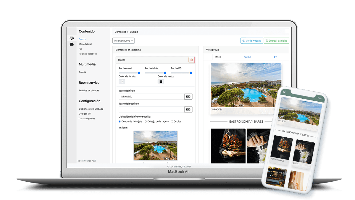 web app hoteles